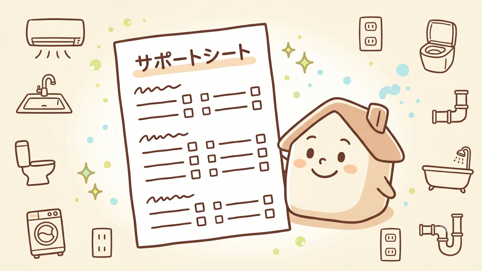 エアコンや水まわりのクリーニングイメージ